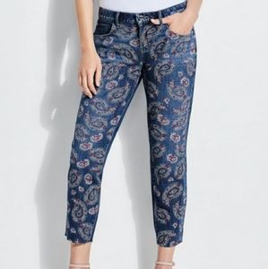 Guess Paisley Embroidered Tomboy Jeans